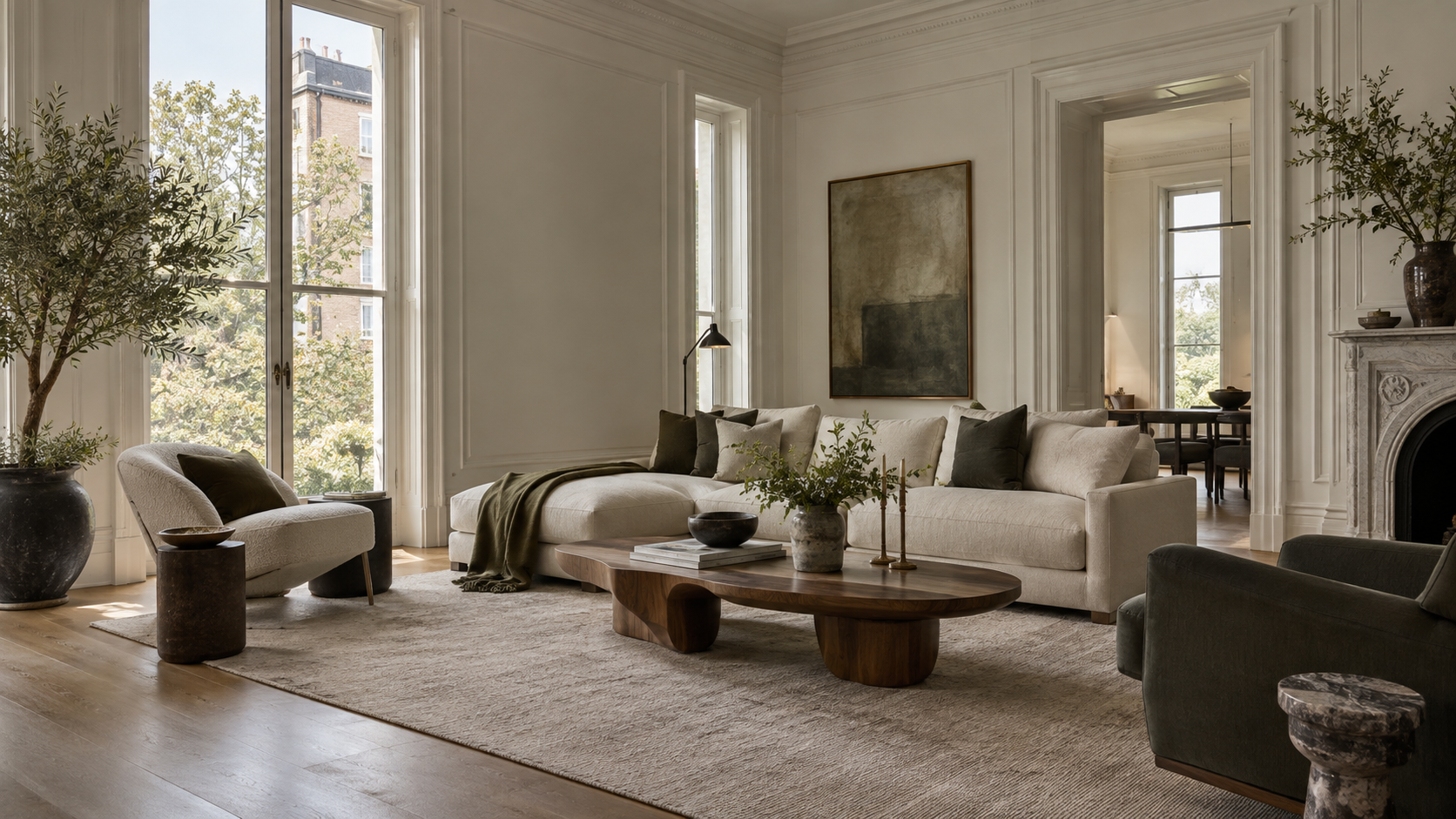 Elegant heritage living room illustrating Designed Vision's property-led staging approach
